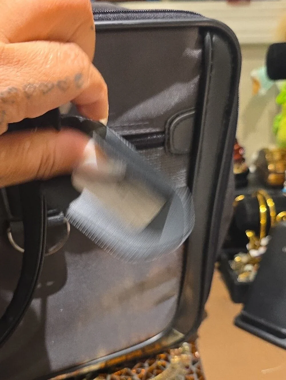 Men's Gray Laptop Bag with Top Handles by